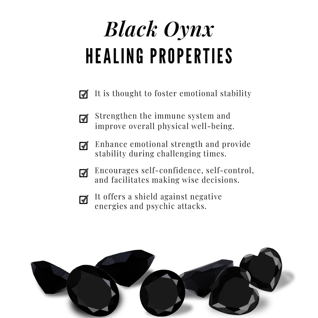 1 CT Classic Black Onyx Stud Earrings with Diamond Halo Black Onyx - ( AAA ) - Quality - Rosec Jewels