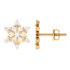 0.75 CT Moissanite Snowflake Stud Earrings Moissanite - ( D-VS1 ) - Color and Clarity - Rosec Jewels