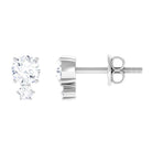 Zircon Minimal Screw Back Stud Earrings Zircon - ( AAAA ) - Quality - Rosec Jewels