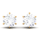 Certified Zircon Solitaire Screw Back Stud Earrings Zircon - ( AAAA ) - Quality - Rosec Jewels