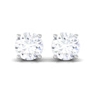 Prong Set Round Diamond Solitaire Stud Earrings Diamond - ( HI-SI ) - Color and Clarity - Rosec Jewels
