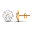 1 CT Floral Inspired Diamond Double Halo Stud Earrings Diamond - ( HI-SI ) - Color and Clarity - Rosec Jewels