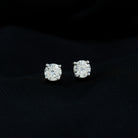 5 MM Round Moissanite Solitaire Screw Back Stud Earring - Rosec Jewels