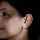 1.5 CT Rose Quartz Solitaire Stud Earrings in Claw Setting Rose Quartz - ( AAA ) - Quality - Rosec Jewels