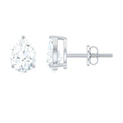 5X7 MM Pear Cut Moissanite Solitaire Stud Earrings Moissanite - ( D-VS1 ) - Color and Clarity - Rosec Jewels