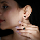 3 CT Black Spinel and Moissanite Teardrop Pendant Earrings Set Black Spinel - ( AAA ) - Quality - Rosec Jewels