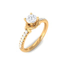 Classic Diamond Solitaire Promise Ring in Prong Setting Diamond - ( HI-SI ) - Color and Clarity - Rosec Jewels