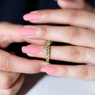 Minimal Green Peridot Eternity Ring Peridot - ( AAA ) - Quality - Rosec Jewels