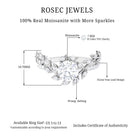 Moissanite Flower Engagement Ring Moissanite - ( D-VS1 ) - Color and Clarity - Rosec Jewels