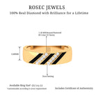 1/4 CT Certified Diamond Enamel Wedding Band Diamond - ( HI-SI ) - Color and Clarity - Rosec Jewels