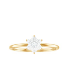 Natural Diamond Flower Ring with Miracle Plate Diamond - ( HI-SI ) - Color and Clarity - Rosec Jewels