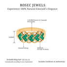 Princess Cut Emerald Anniversary Band Ring with Diamond Emerald - ( AAA ) - Quality - Rosec Jewels