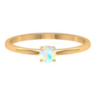 1/4 CT Claw Set Round Ethiopian Opal Solitaire Promise Ring Ethiopian Opal - ( AAA ) - Quality - Rosec Jewels