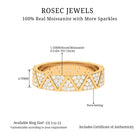 1.25 CT Natural Diamond Classic Wide Band Ring in Gold Diamond - ( HI-SI ) - Color and Clarity - Rosec Jewels