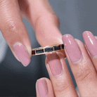 Baguette Cut Lab Grown Black Diamond Eternity Band Ring Lab Created Black Diamond - ( AAAA ) - Quality - Rosec Jewels