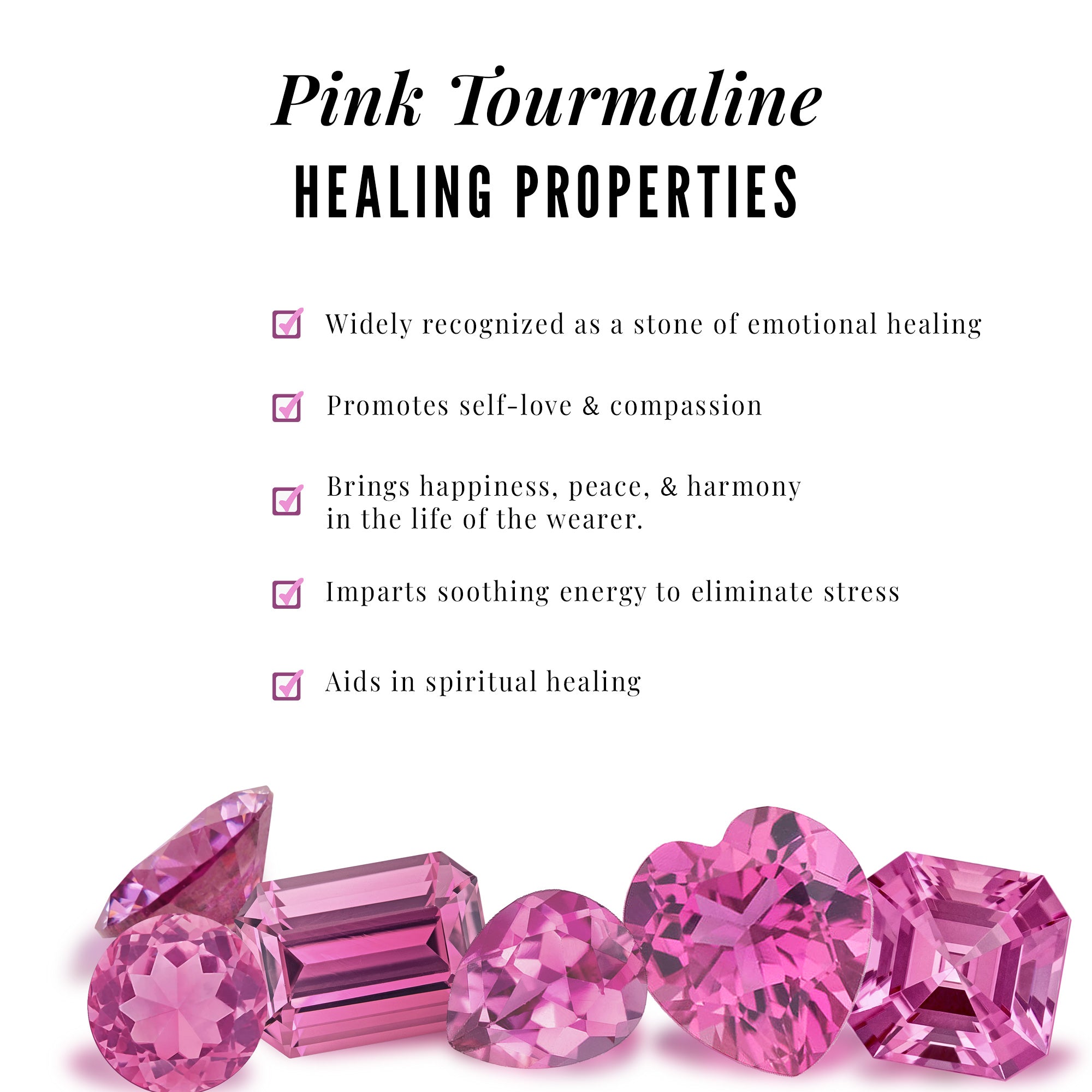 Round and Heart Shape Pink Tourmaline Dangle Pendant with Diamond Pink Tourmaline - ( AAA ) - Quality - Rosec Jewels