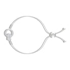 Designer Interlock Zircon Bolo Chain Bracelet in Gold Zircon - ( AAAA ) - Quality - Rosec Jewels