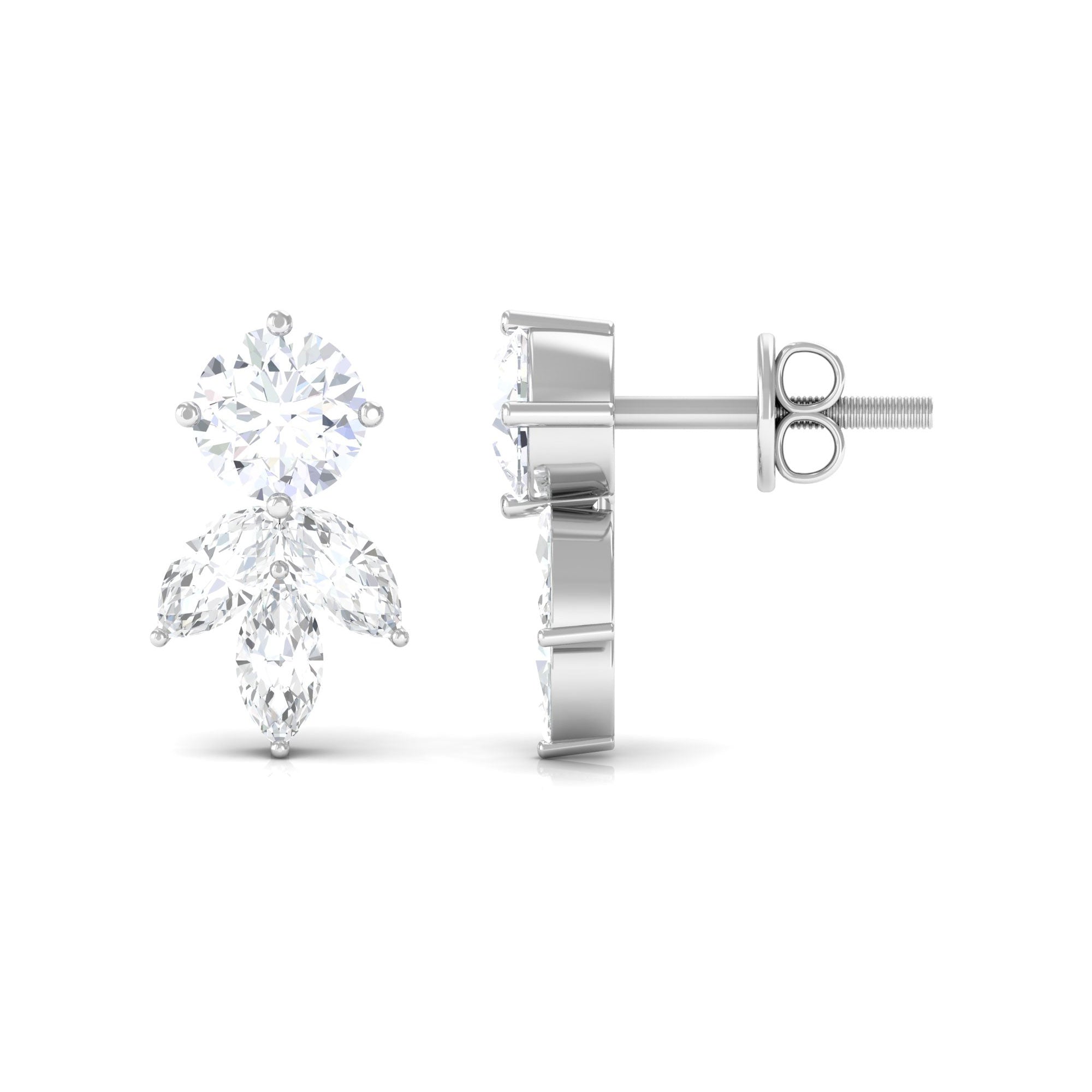 1.25 CT Minimal Zircon Stud Earrings in Prong Setting Zircon - ( AAAA ) - Quality - Rosec Jewels