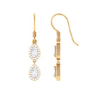 1.75 CT Pear and Round Cut Zircon Dangle Earrings Zircon - ( AAAA ) - Quality - Rosec Jewels
