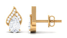 Pear Shape Lab Grown Diamond Classic Stud Earrings Lab Grown Diamond - ( EF-VS ) - Color and Clarity - Rosec Jewels