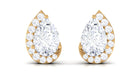 Minimal Lab Grown Diamond Teardrop Stud Earrings Lab Grown Diamond - ( EF-VS ) - Color and Clarity - Rosec Jewels