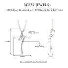 Diamond and Gold Bypass Cross Contemporary Pendant for Women Diamond - ( HI-SI ) - Color and Clarity - Rosec Jewels