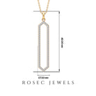 0.50 CT Elegant Hexagonal Diamond Pendant Necklace Diamond - ( HI-SI ) - Color and Clarity - Rosec Jewels
