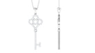 Moissanite Gothic Key Pendant Necklace Moissanite - ( D-VS1 ) - Color and Clarity - Rosec Jewels