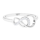 Natural Diamond Interlock Infinity Ring Diamond - ( HI-SI ) - Color and Clarity - Rosec Jewels