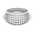 Genuine Diamond Statement Wedding Band Diamond - ( HI-SI ) - Color and Clarity - Rosec Jewels