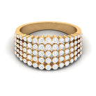 Genuine Diamond Statement Wedding Band Diamond - ( HI-SI ) - Color and Clarity - Rosec Jewels