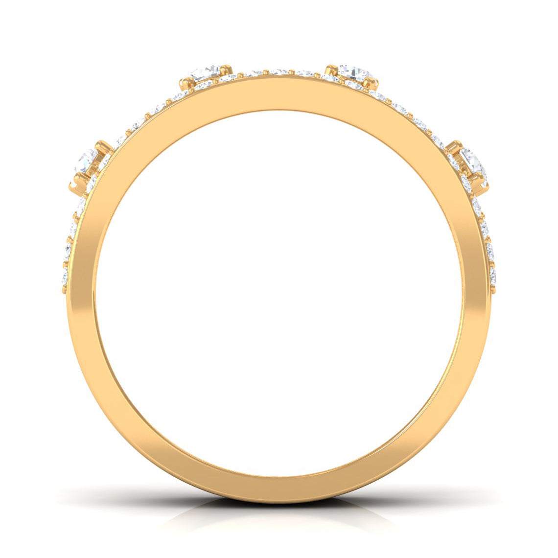 Natural Diamond Unique Wedding Band Diamond - ( HI-SI ) - Color and Clarity - Rosec Jewels