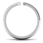 1/2 CT Black and White Diamond Contemporary Cuff Eternity Ring Black Diamond - ( AAA ) - Quality - Rosec Jewels