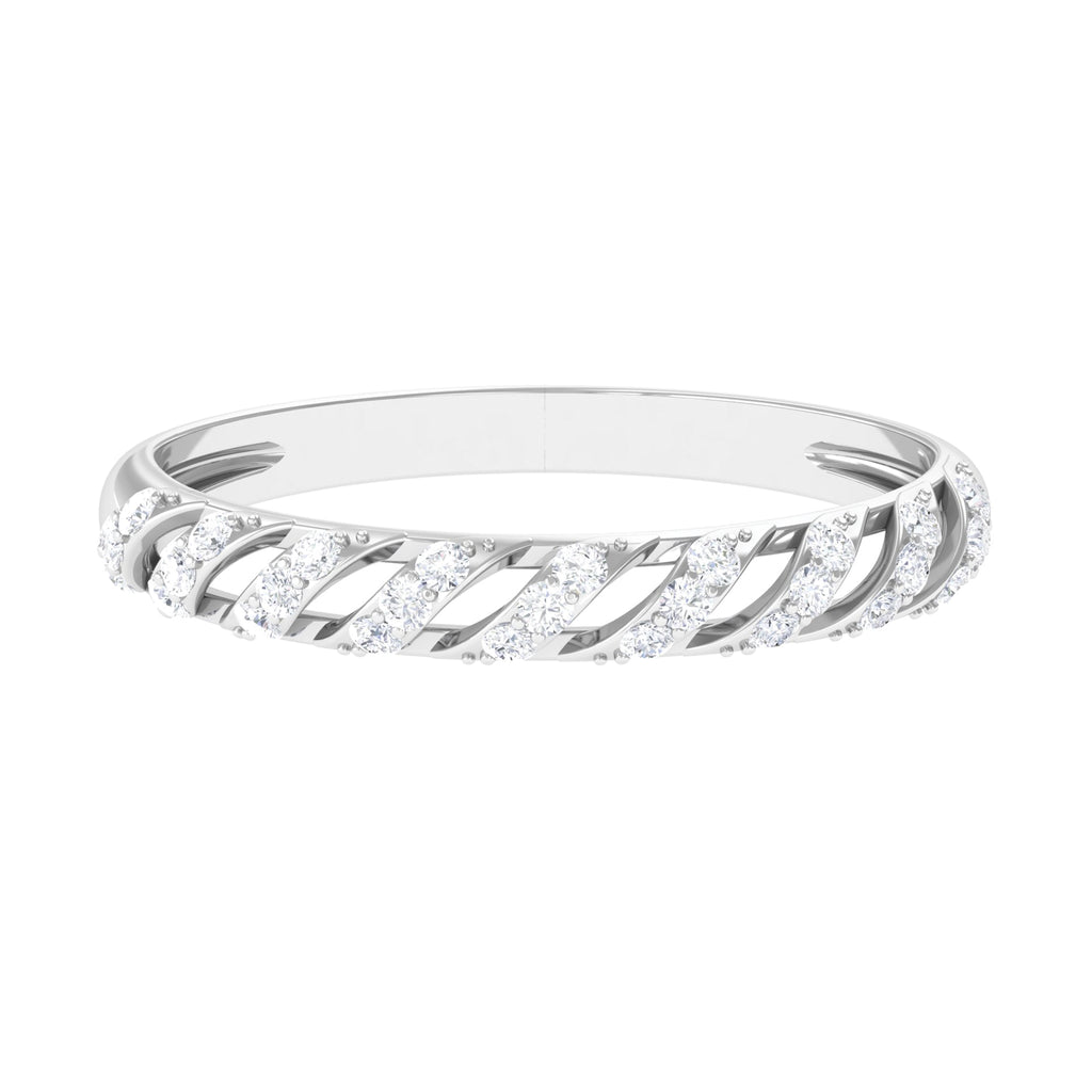 0.25 CT Elegant Round Shape Diamond Half Eternity Ring Diamond - ( HI-SI ) - Color and Clarity - Rosec Jewels