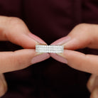 1.50 CT Certified Zircon Semi Eternity Ring in Pave Setting Zircon - ( AAAA ) - Quality - Rosec Jewels