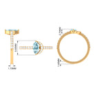 1.25 Ct Marquise Aquamarine and Diamond Engagement Ring Aquamarine - ( AAA ) - Quality - Rosec Jewels