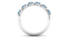 London Blue Topaz and Diamond Designer Anniversary Ring London Blue Topaz - ( AAA ) - Quality - Rosec Jewels