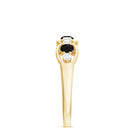 Black Diamond and Diamond Wedding Anniversary Ring Black Diamond - ( AAA ) - Quality - Rosec Jewels