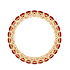 Trellis Set Round Cut Created Ruby Full Eternity Band Ring Lab Created Ruby - ( AAAA ) - Quality - Rosec Jewels