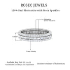2.25 CT Baguette and Round Cut Moissanite Wedding Band Ring Moissanite - ( D-VS1 ) - Color and Clarity - Rosec Jewels