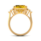 Lab Created Yellow Sapphire Solitaire Engagement Ring Lab Created Yellow Sapphire - ( AAAA ) - Quality - Rosec Jewels