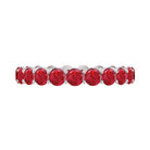 3 CT Round Lab-Created Ruby Full Eternity Band Ring in Gold Lab Created Ruby - ( AAAA ) - Quality - Rosec Jewels