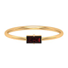2.5X5 MM Baguette Cut Garnet Solitaire Ring in 4 Prong Diagonal Setting Garnet - ( AAA ) - Quality - Rosec Jewels