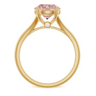 Natural Morganite Solitaire Engagement Ring Morganite - ( AAA ) - Quality - Rosec Jewels