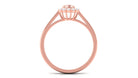0.75 CT Morganite Engagement Ring with Diamond Morganite - ( AAA ) - Quality - Rosec Jewels