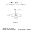 Zircon Teardrop Halo Engagement Ring Zircon - ( AAAA ) - Quality - Rosec Jewels