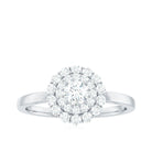 0.75 CT Certified Moissanite Vintage Inspired Double Halo Ring Moissanite - ( D-VS1 ) - Color and Clarity - Rosec Jewels
