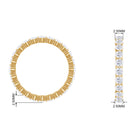 2.75 CT Certified Moissanite Full Eternity Ring in Gold Moissanite - ( D-VS1 ) - Color and Clarity - Rosec Jewels