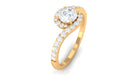 Lab Grown Diamond Bypass Engagement Ring Lab Grown Diamond - ( EF-VS ) - Color and Clarity - Rosec Jewels