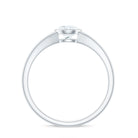 Round Shape Lab Grown Diamond Solitaire Ring in Split Shank Lab Grown Diamond - ( EF-VS ) - Color and Clarity - Rosec Jewels
